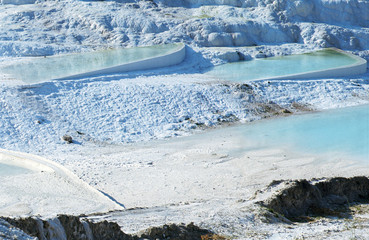 Hot springs and travertines in Pammukale, Turquey