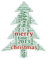 Merry christmas 2013 in tag cloud