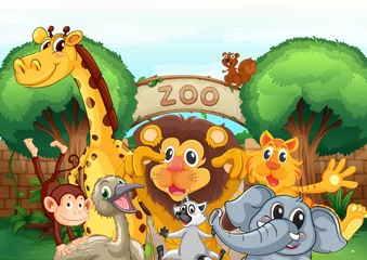 Abwaschbare Fototapete Zoo ein zoo und die tiere