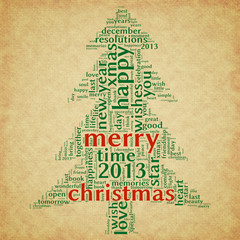 Merry christmas 2013 in tag cloud