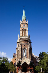 Fototapeta na wymiar Church of Ferencvaros in Budapest