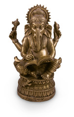 Ganesha god metal statuette