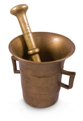 brass mortar and pestle