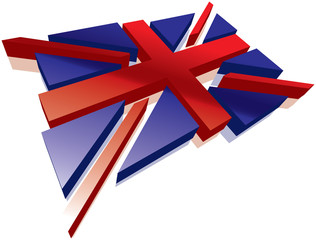 Fractured Union Jack Flag Vector © adamjnorth