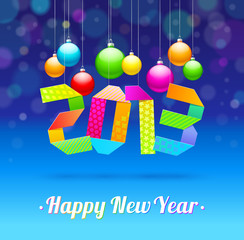 Happy New Year 2013 - holidays vector illustration