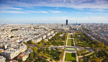 Field of Mars. Top view. Paris. France