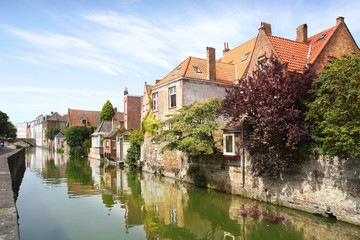 Naklejka na ściany i meble Historic Centre of Brugge, Belgia