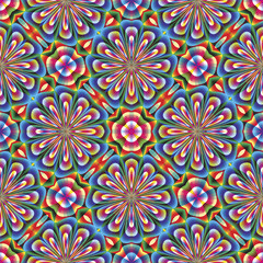 Seamless arabesque mosaic in art deco style