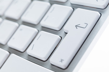 Close up view of buttons of computer keyboard