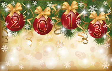 New 2013 Year greeting banner, vector illustration