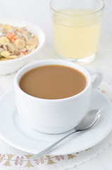 cup of coffee with milk