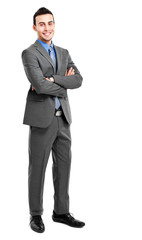 Obraz premium Full length businessman isolated on white