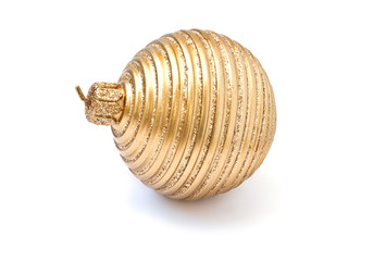 Candle like christmas ball  isolated on white