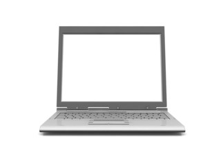 professional Laptop on white background with empty space