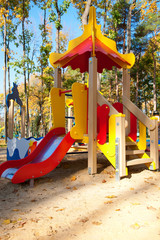 Children playground on a sunny day
