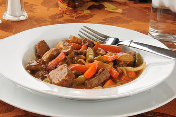 Bowl of beef pot roast