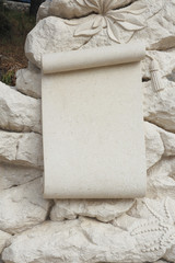 Stone memorial bannerl dolomite, background