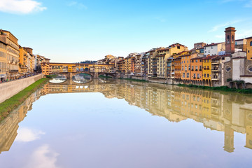 Ponte Vecchio, old bridge, on Arno river in Florence. Tuscany, I