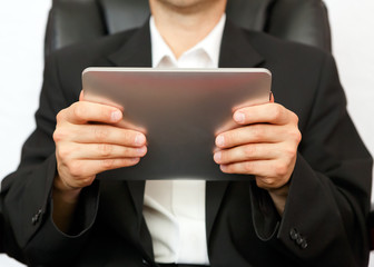 business man with digital tablet