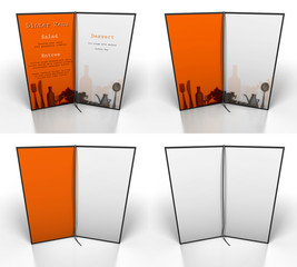 menu card with clipping path