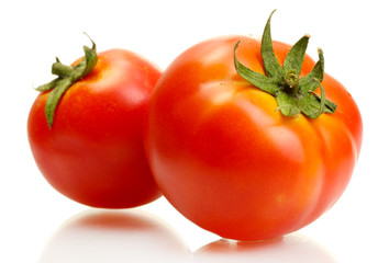 tomatoes isolated on white