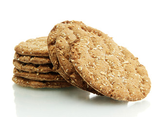 tasty crispbread isolated on white