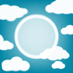 Sky background with transparent clouds and place for the text.