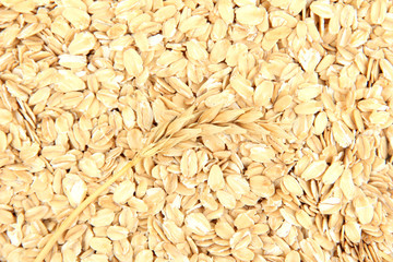 oat flakes texture of close up
