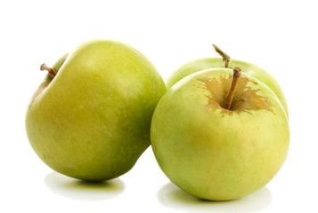 sweet apples, isolated on white