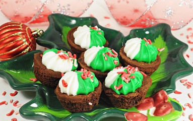 Tasty brownie for Christmas