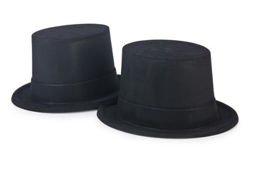 Cylinder hat isolated on the white