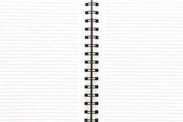 Two face open white notebook texture