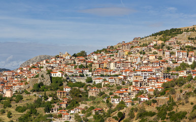 Fototapeta premium The famous resort town of Arachova, Boeotia, Greece