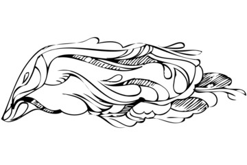 a abstract graphic design in black and white