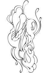 a abstract graphic design in black and white