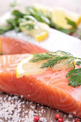 raw salmon