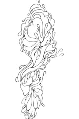 a abstract graphic design in black and white