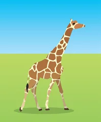 Papier Peint photo Zoo girafe de vecteur
