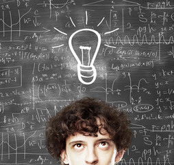 man with lamp
