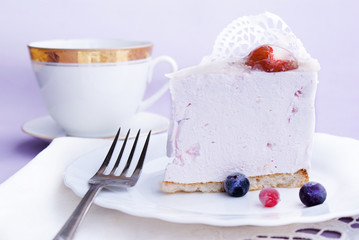 Pink fruit pastry biscuit