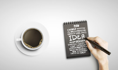 Naklejka premium tags in black notepad