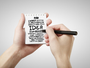 business tags in notepad