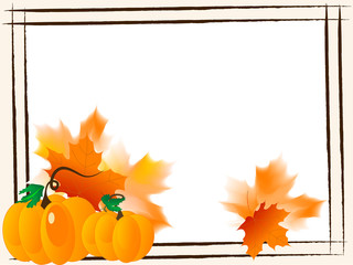 Frame with pumpkins