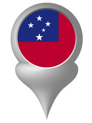 サモア　 国旗　フレーム　マーク　ポイント