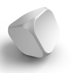 white empty dice shape cube