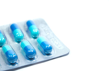Pills - Capsules Close-up on whitebackground