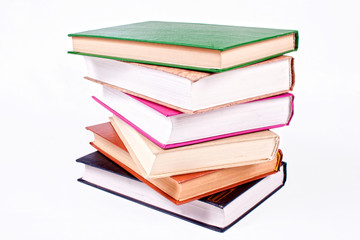 stack of books isolated on white