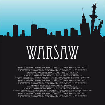 Vector background with Warsaw