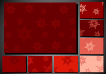 set of seamless pattern with snowflakes