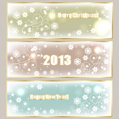 Vector Winter Holiday Banners